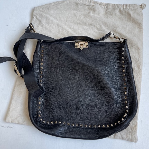 VALENTINO GARAVANI Rockstud Leather Messenger Bag - Picture 3 of 6